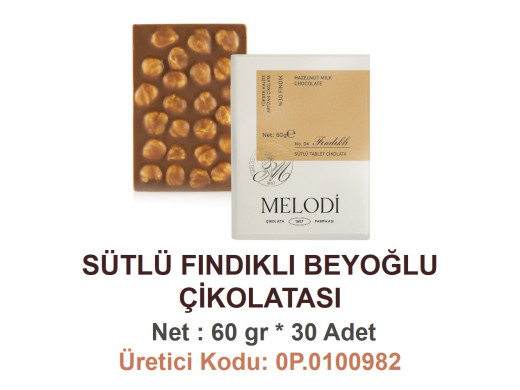Mld Sütlü Fındıklı Beyoğlu Çikolatası 60 g 30