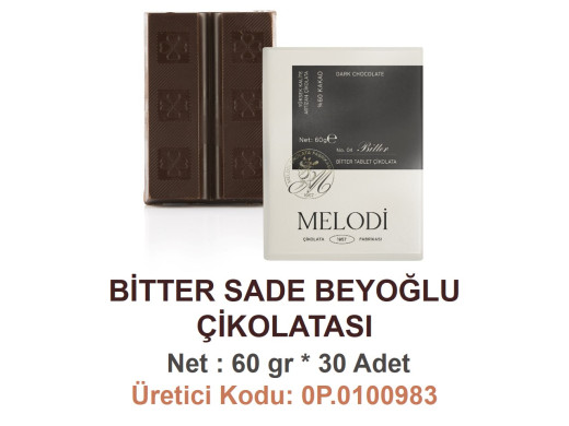 Mld Bitter Sade Beyoğlu Çikolatası 60 g 10