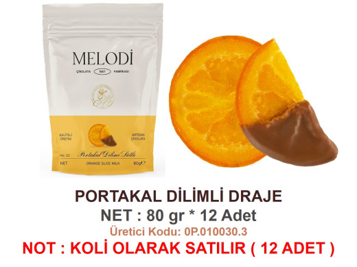 Mld Portakal Dilimli Draje 80 g 24 Paket