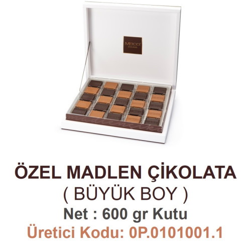 Mld Özel Madlen Çikolata Büyük Boy 600 gr