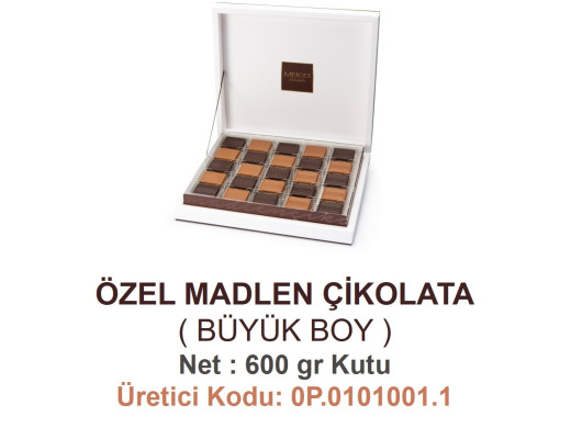 Mld Özel Madlen Çikolata Büyük Boy 600 gr