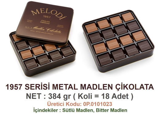 Mld 1957 Serisi Metal Madlen Çikolata 384 gr