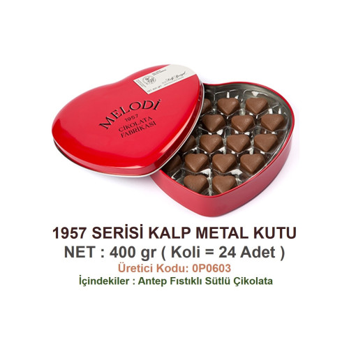Mld 1957 Serisi Kalp Metal Kutu 400 gr