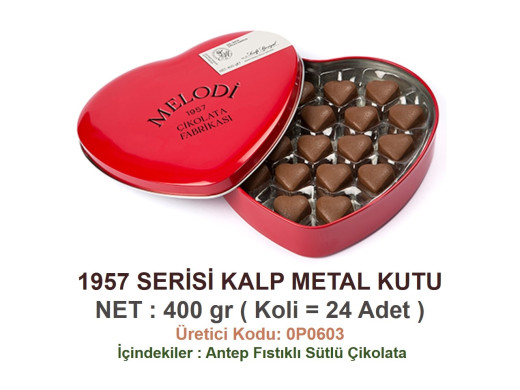 Mld 1957 Serisi Kalp Metal Kutu 400 gr