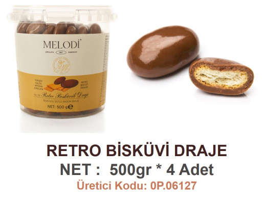 Mld Retro Bisküvi Draje 500 gr 4 Adet