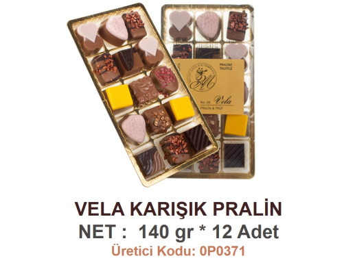Mld Vela Karışık Pralin Çik 140 gr 12 Adet