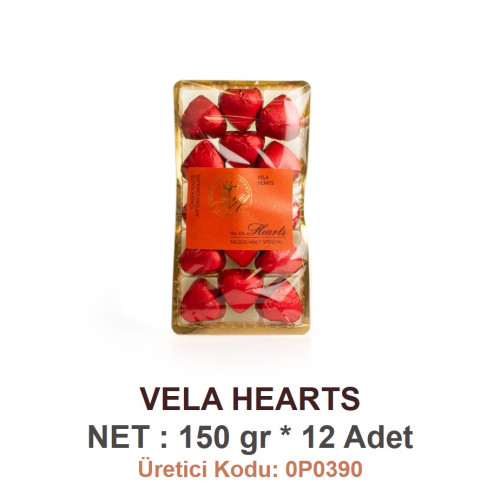 Mld Vela Hearts 150 gr 12 Adet