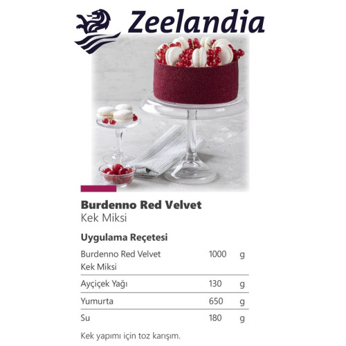 Zee Burdenno Red ( Kırmızı ) Kek Miksi 10 kg