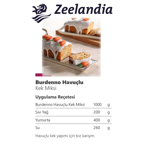 Zee Burdenno Havuçlu Kek Miksi 10 kg