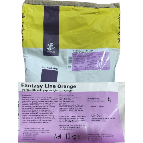 Zee-Fantasy Line Portakal-Orange Kek Miksi 10 kg