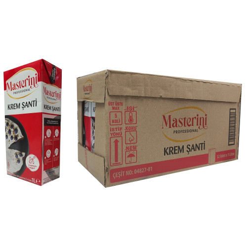 Masterini Bitkisel Krem Şanti 1 lt 12 Adet