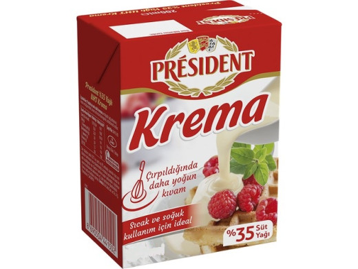 Presıdent Krema 1 lt 12 Adet Şekersiz