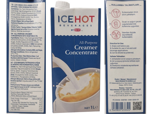 Rich İcehot Konsantre Krema 1 lt 12 Adet