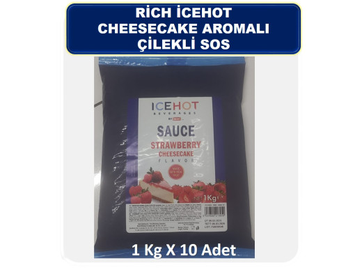 Rich İcehot Cheesecake Ar. Çilekli Sos 1 kg 10Ad