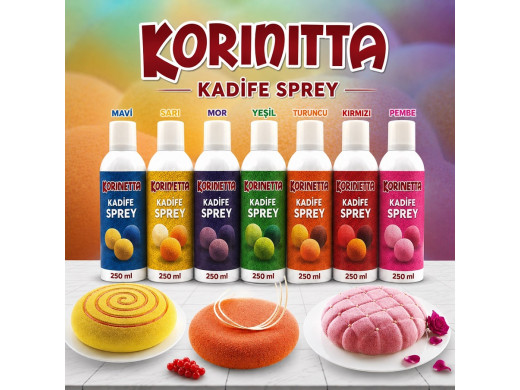 Korinitta Kadife Kırmızı Sprey Boya 250 ml