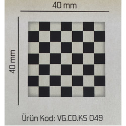 Kor.Dekor Kare Dama Desenli 288 Adet Ks.049