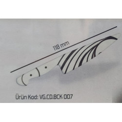 Kor.Dekor Bıçak-Beyaz Desenli 160 Ad Bck.007