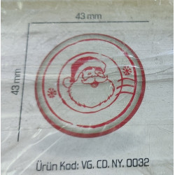 Kor.Dekor Yuvarlak Noel Baba 288 Adet Ny0032