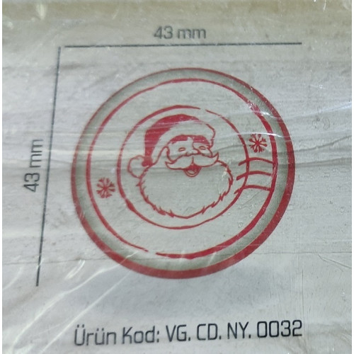 Kor.Dekor Yuvarlak Noel Baba 288 Adet Ny0032