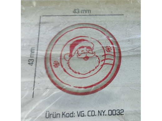 Kor.Dekor Yuvarlak Noel Baba 288 Adet Ny0032
