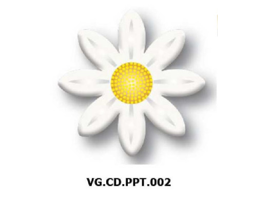 Kor.Dekor Papatya Beyaz 288 Adet Ppt.002