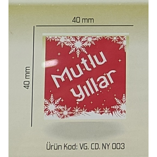 Kor.Dekor Kare Mutlu Yıllar 288 Ad Ny.003