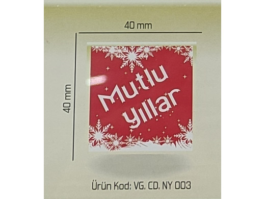 Kor.Dekor Kare Mutlu Yıllar 288 Ad Ny.003