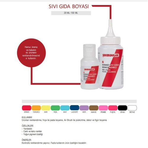 Ş&S Yenilebilir Sıvı Gıda Boyası Pembe 150 ml