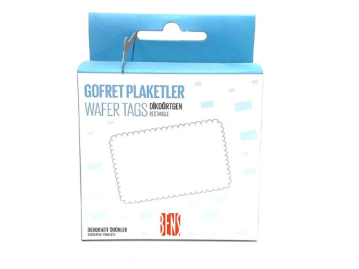 Yazı Plaka Gofret Dikdörtgen 24 Lü