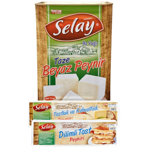 Selay Az Yağlı Beyaz Peynir Kültürlü 17 kg