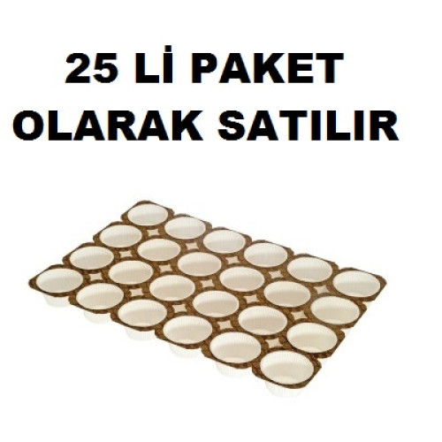 Muffin Kek Kalıbı Beyaz 25 Li Paket