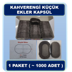 Kahverengi Küçük Ekler Kapsül ~ 1000 Adet