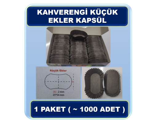 KAHVERENGİ KÜÇÜK EKLER KAPSÜL [ ~ 1000 ADET ]