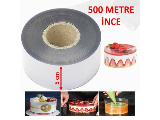 Yan Dekor Şeffaf 5 Cm 500 Metre İnce