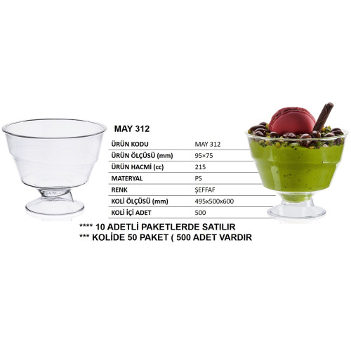 May-312 Ayaklı Kase 10 Adet
