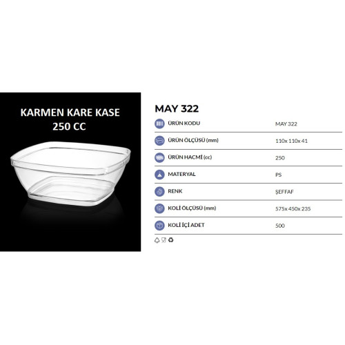 May-322 Karmen Kare Kase 250 cc 25 Adet