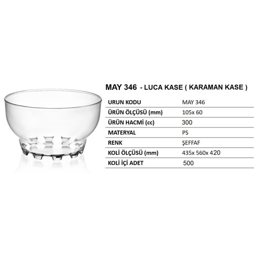 May-346 Plastik Kase 500 Adet Koli