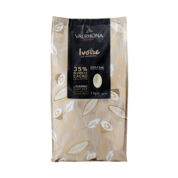 Valrhona Ivoıre 35% Beyaz Kuvertür Çikolata 3 kg Valrhona Ivoıre 35% Beyaz Kuvertür Çikolata 3 kg